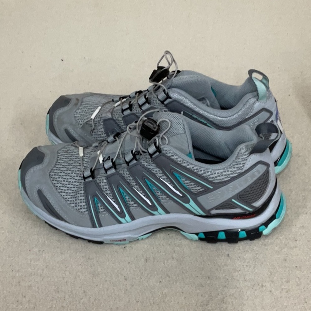 Salomon Women's Gray and Teal Trail Running Sneakers